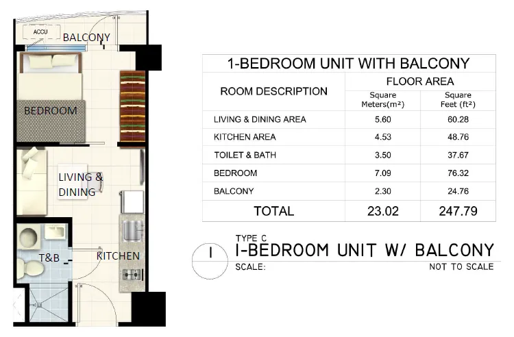 https://manilacondohub-smdc.com/images/properties/south/unit-layouts/06 - SOUTH - Type C 1BR with balcony (+23.02sqm).webp